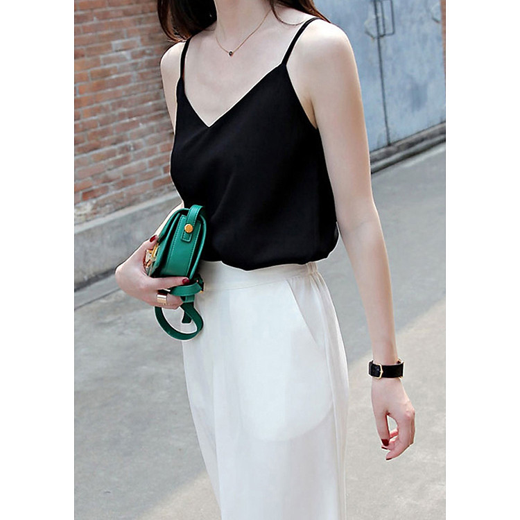 Áo Cổ Tim Hai Dây Nhỏ