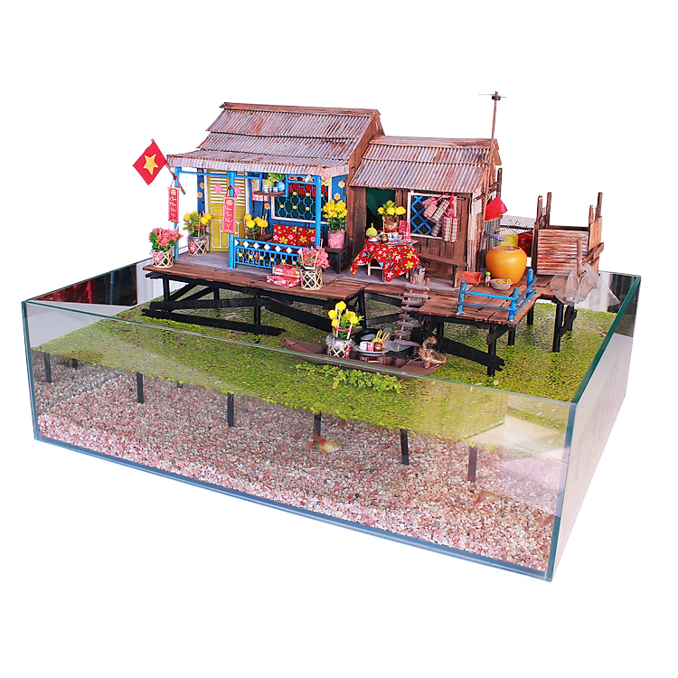 Mô Hình Gỗ DIY Xóm Nhà Sàn Chính hãng Tiết kiệm