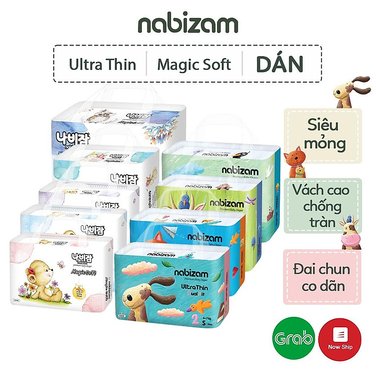 Tã Dán NABIZAM Cao Cấp Mỏng Nhẹ Chính hãng Ưu đãi - Hình ảnh 2
