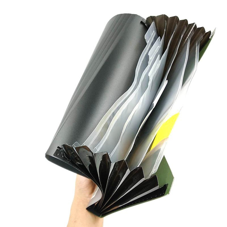 Bìa Cặp Stacom 6 Ngăn A4 (Màu Xanh Lá) - Ảnh 3