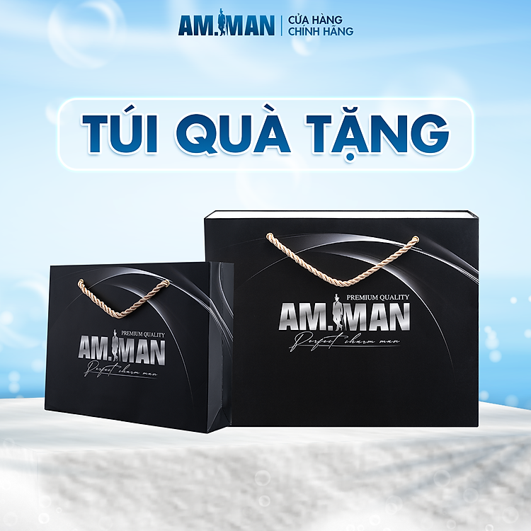 Túi Quà Tặng AM-MAN Màu Đen Vừa