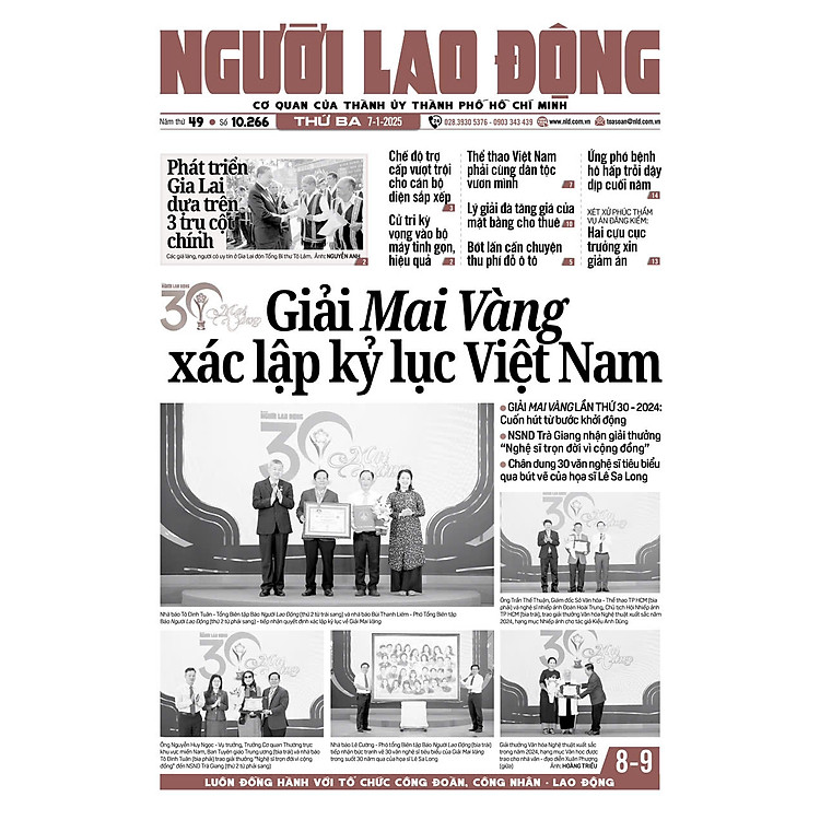 Nhật báo Người Lao Động từ ngày 06-01-2025 đến 12-01-2025 - Ảnh 2