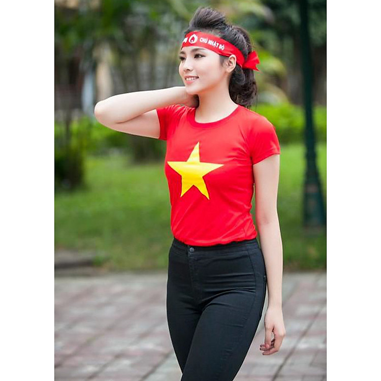 Áo thun UNISEX ( nam nữ đều mặc ) cờ đỏ sao vàng cổ động Tôi Yêu Việt Nam YESURE chất thun lạnh cao cấp