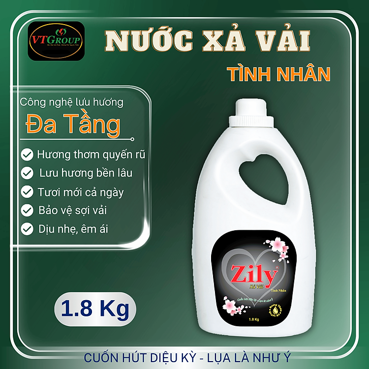 Nước Xả Vải Zily lưu hương dài lâu 1.8 kg