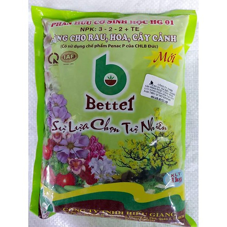 PHÂN HỮU CƠ SINH HỌC HG 01 NPK: 3-2-2 + TE
