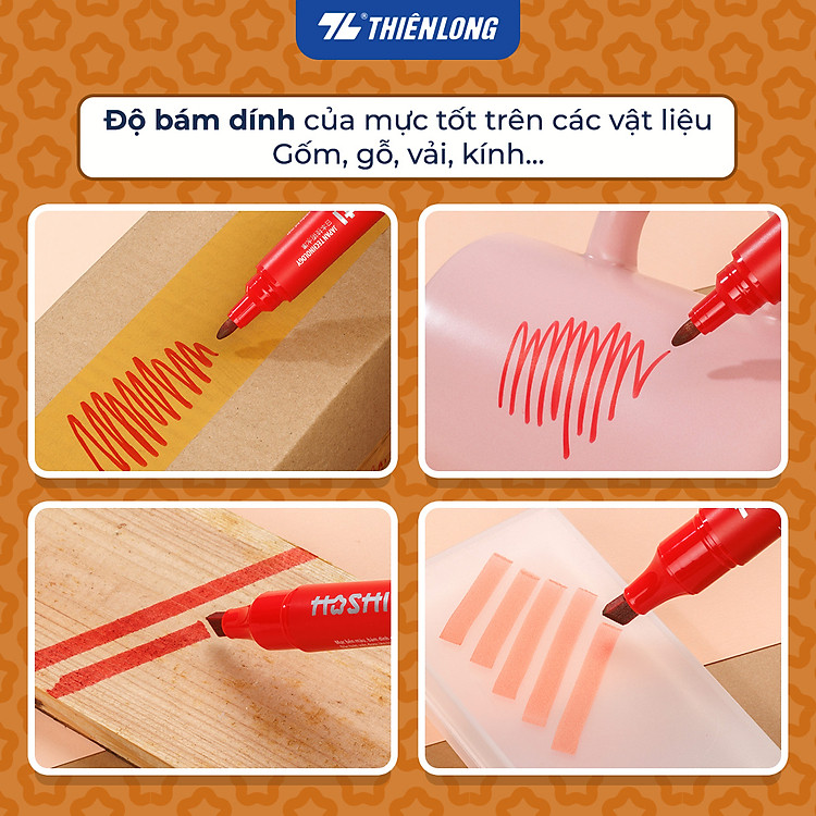 Bút Lông Dầu Hoshi Thiên Long PM-021 (Mực xanh) - Ảnh 3