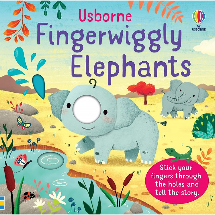 Tương Tác Thiếu Nhi Tiếng Anh – Usborne Fingerwiggly Elephants