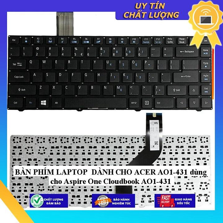 BÀN PHÍM LAPTOP dùng cho ACER AO1-431 dùng cho Aspire One Cloudbook AO1-431 - Hàng Nhập Khẩu New Seal