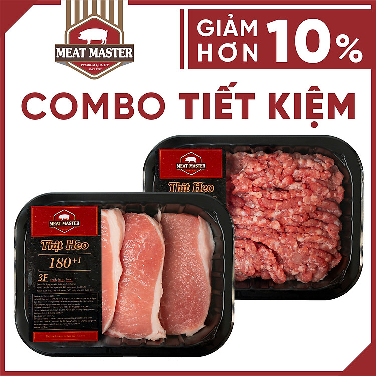 Combo Heo tiết kiệm Thịt xay - Cốt lết Meat Master (400 G) - Giao nhanh