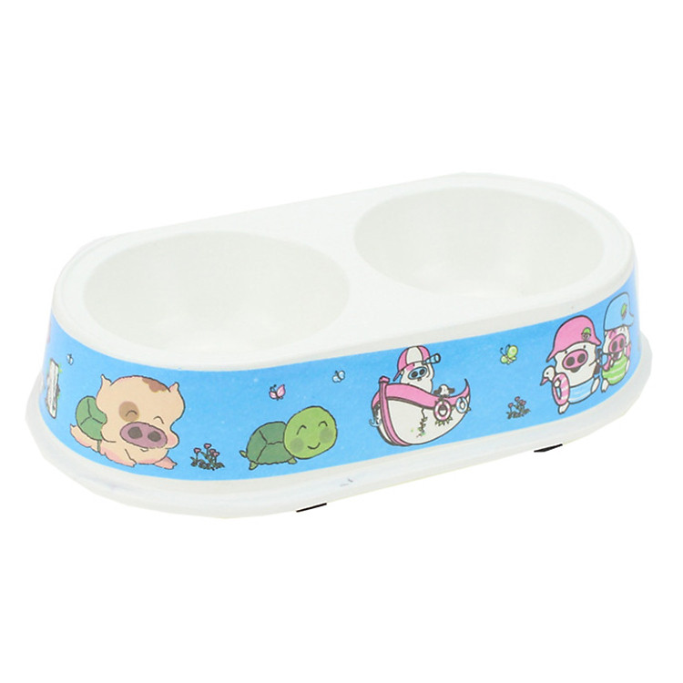 Bát ăn cho chó mèo hoạt hình nhựa cứng (Màu, mẫu giao ngẫu nhiên)