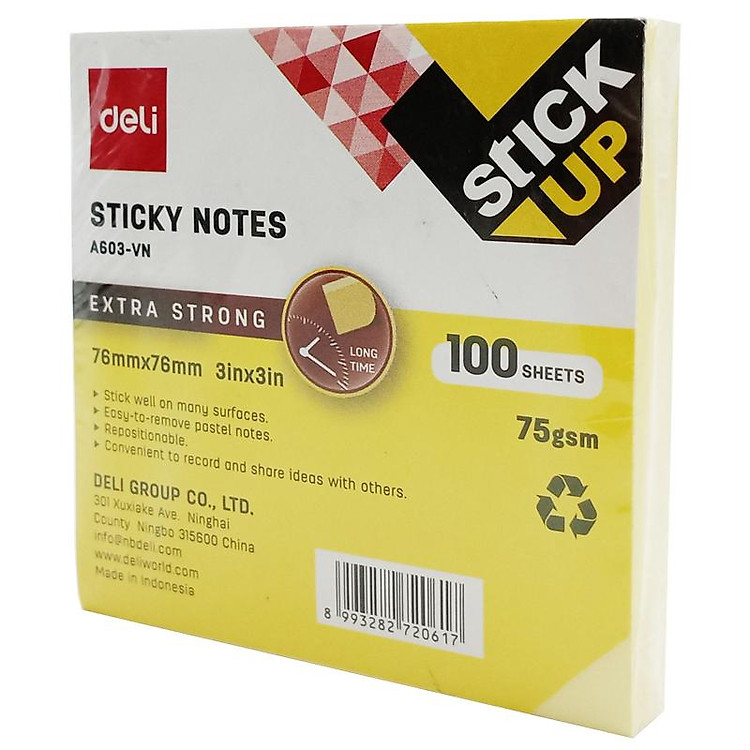 Giấy Note Deli EA603 76 x 76 mm 75gsm (100 tờ) - Ảnh 2