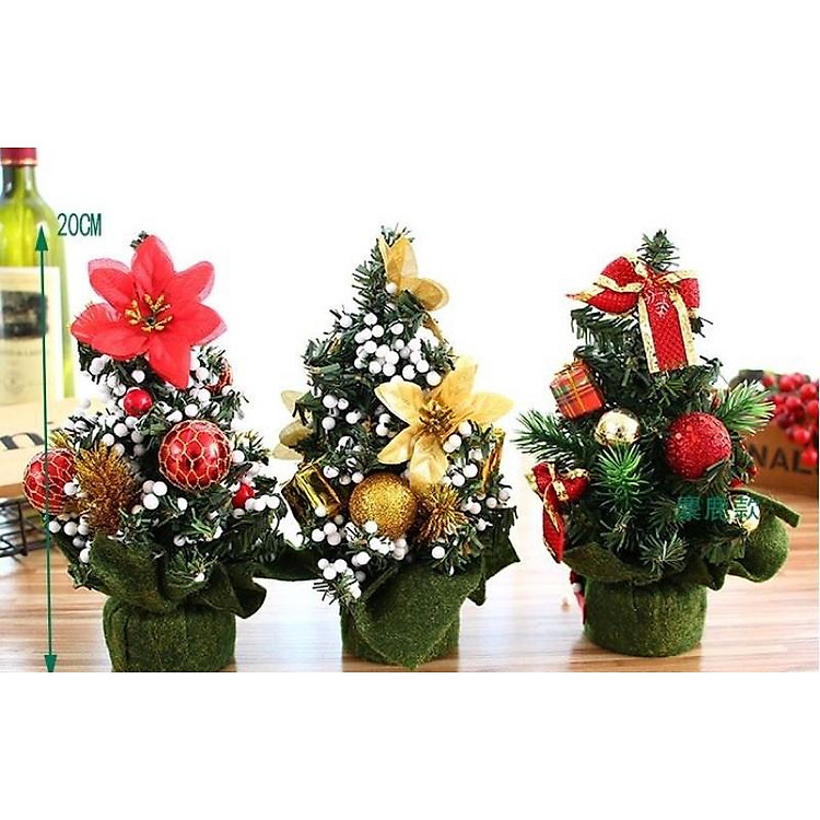 CÂY THÔNG NOEL MINI ĐỂ BÀN 20CM TRANG TRÍ GIÁNG SINH