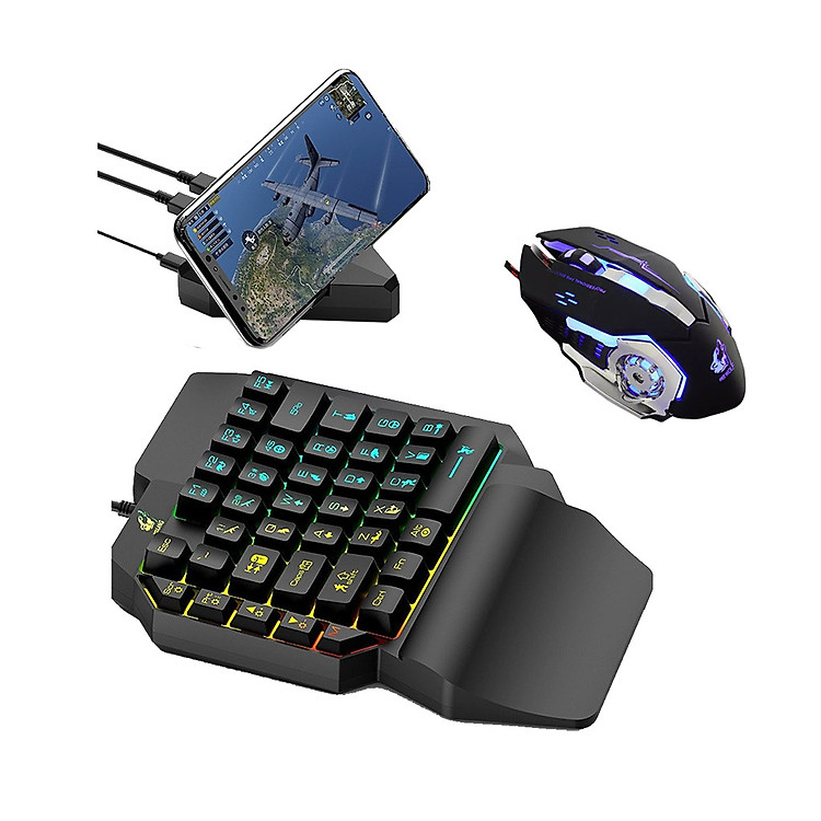 Bộ Bàn Phím Giả Cơ K15 - Chuột V5 và Bộ Chuyển Đổi Game G5 Chơi Game Pubg Mobile, Rules Of Survival, Free Fire Trên Điện Thoại, Máy Tính Bảng, Laptop Và PC - Hàng Chính Hãng