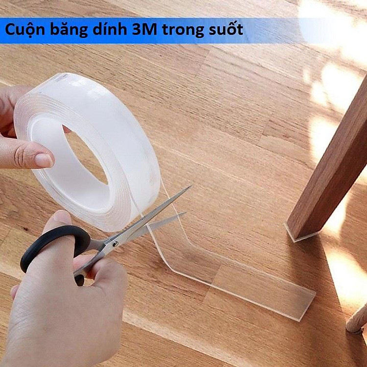 Cuộn Băng Keo Siêu Dính Đa Năng 2 Mặt Trong Suốt - Ảnh 4