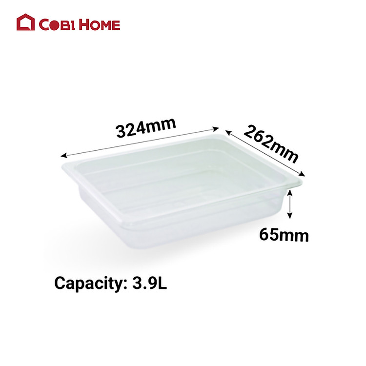 Hộp nhựa đựng thực phẩm 1/2 HORECA Samkwang SKCAMEL, cao 65mm, 3.9L, PC221FP