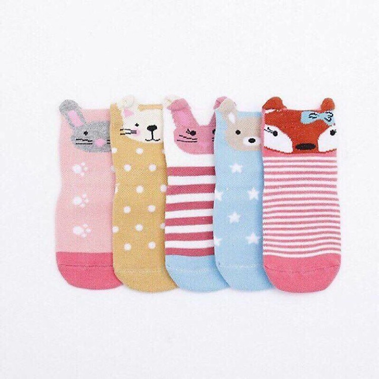 Set 4 đôi vớ cao cấp vải cotton cao cấp cho bé
