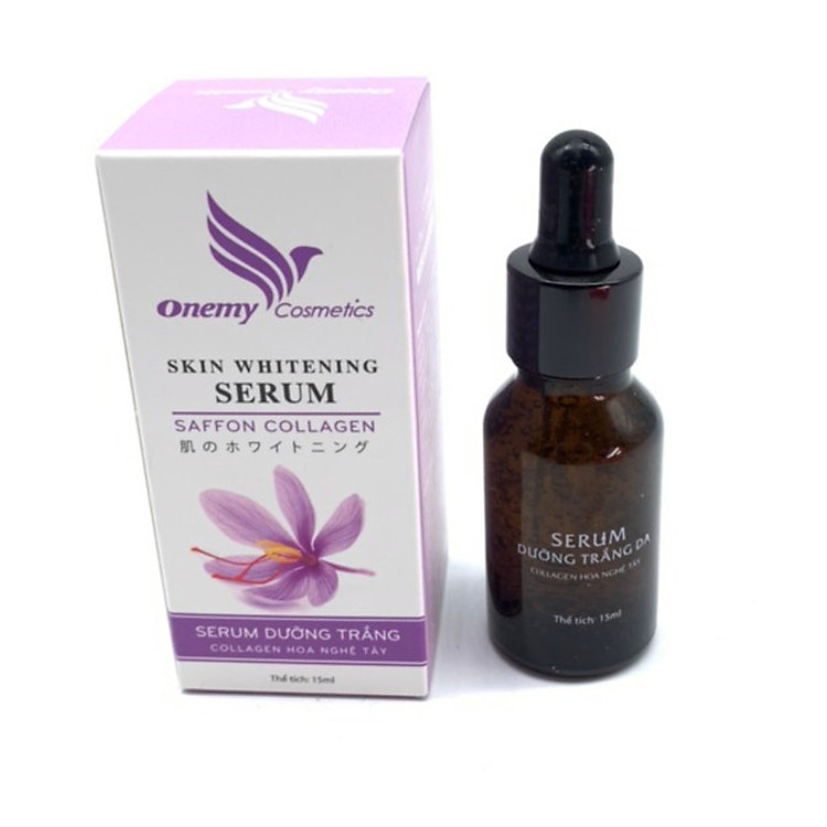 Serum dưỡng trắng collagen Onemy Skin Whitening 15ml - Phục hồi và nuôi dưỡng da từ chiết xuất nhuỵ hoa nghệ tây