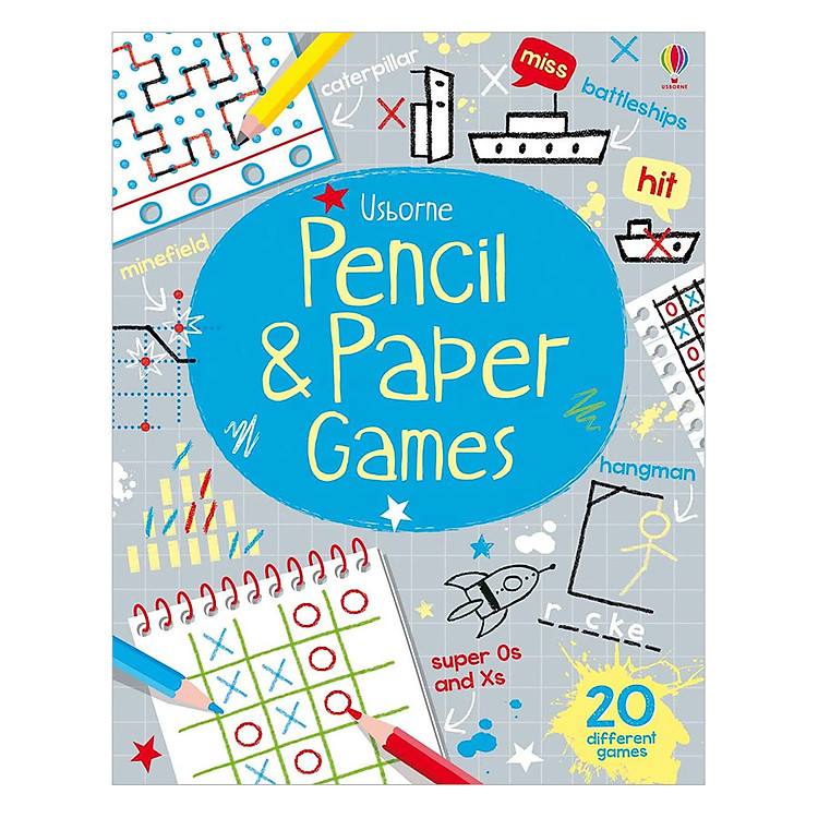 Sách Usborne Pencil and Paper games
