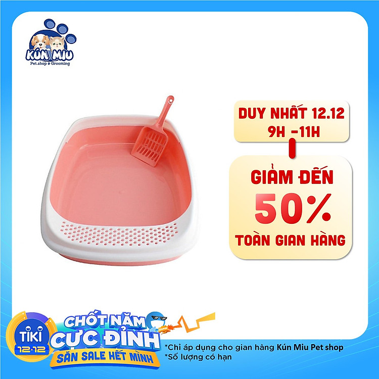 Khay đựng cát vệ sinh cho mèo tặng kèm xẻng