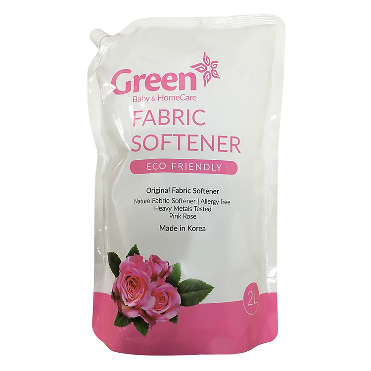 Nước Xả Hương Hoa Hồng Dành Cho Gia Đình Green (2L / Túi)