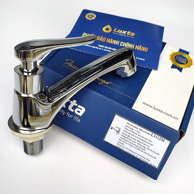 Vòi Lavabo Nước Lạnh Đồng Thau Mạ Crome LUXTA Nhiều Mẫu - Chất liệu Cao cấp chống gỉ sét