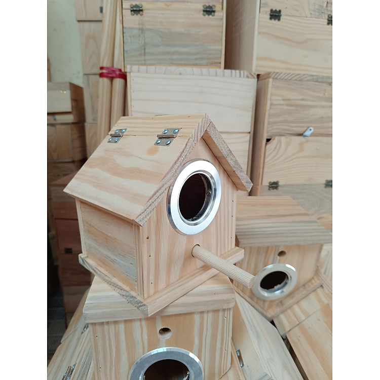 1 tổ mái nhà (dài 16 rộng 15 cao 20) dùng cho các dòng chim nhỏ, chim sẻ, yến phụng (có ốp nhôm lỗ tổ)