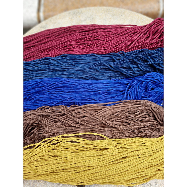 Dây Thừng Macrame Cotton Nhiều Màu , Trang Trí Nhà Cửa , Nội Thất 3mm