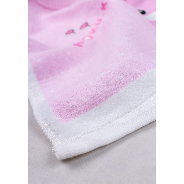 Yếm Ăn Giữ Ấm Cho Bé KUKU - Hồng Chính hãng Ưu đãi - Hình ảnh 2