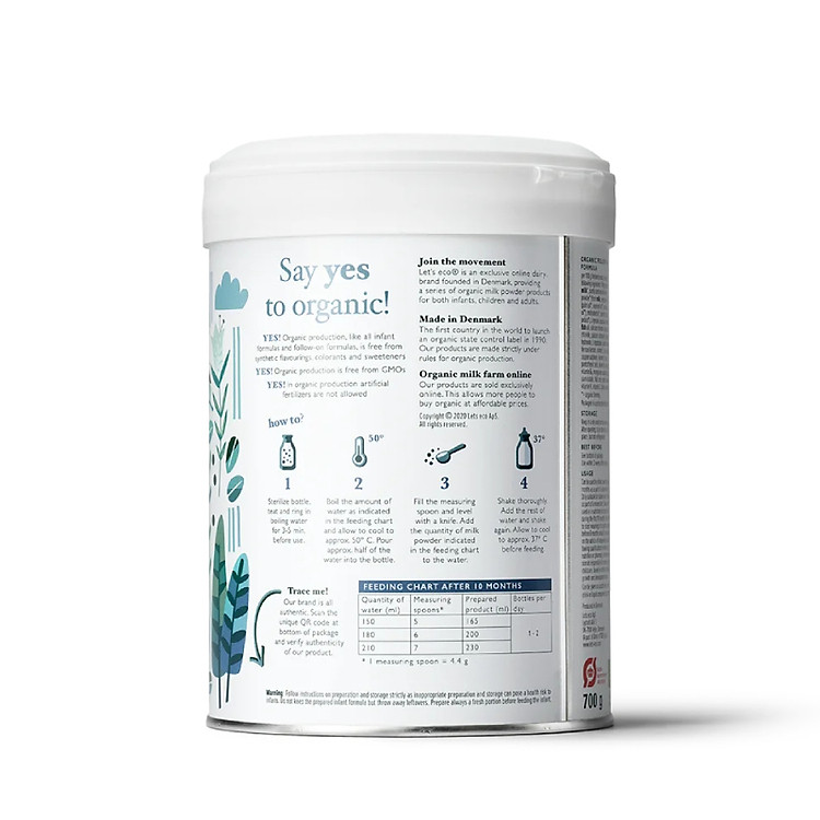 Sữa công thức hữu cơ Let's Eco 3 - Hình ảnh 2