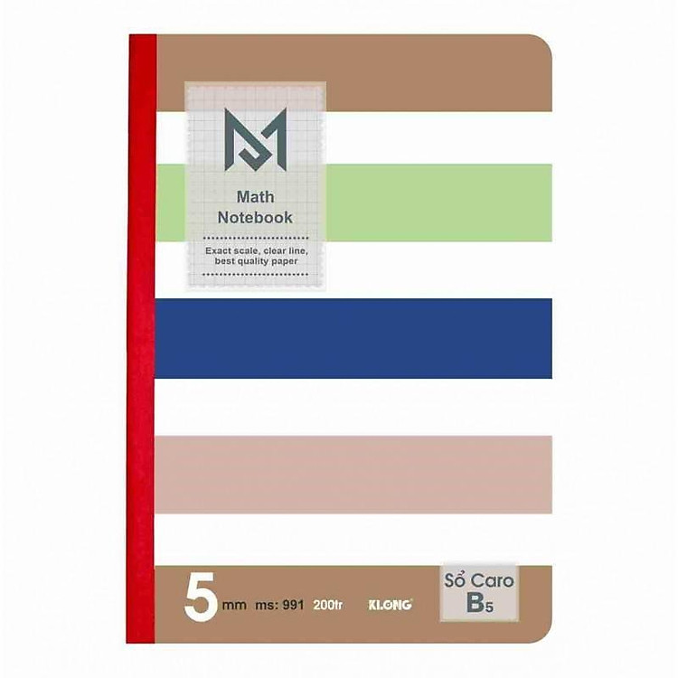 Vở Caro may dán gáy KLONG B5 (200 trang) - Ảnh 3