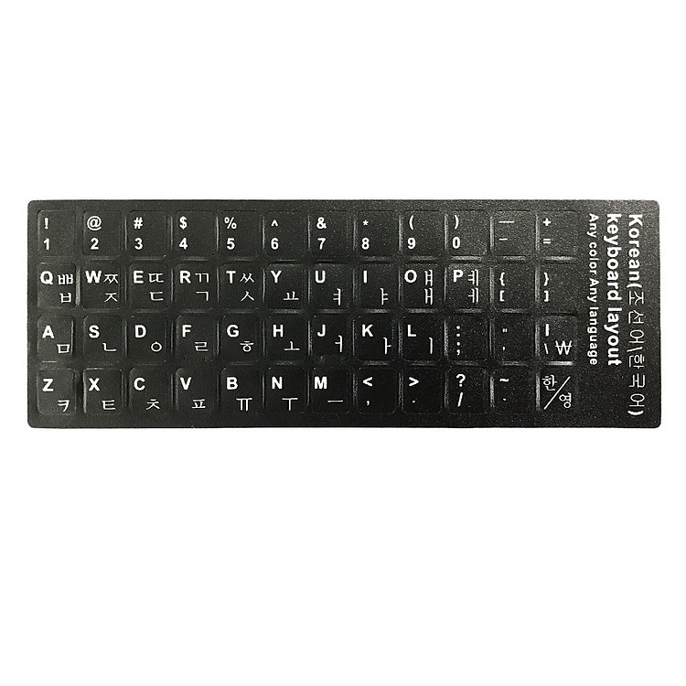 Bộ 5 Tấm dán bàn phím tiếng Hàn Quốc (Keyboard Layout Sticker)
