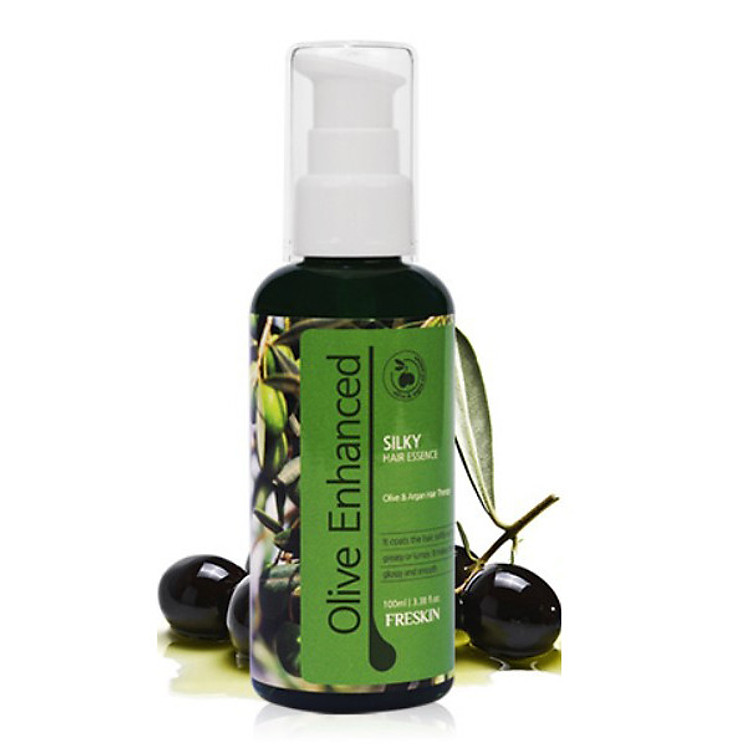 Serum Dưỡng Tóc Liệu Pháp Dầu Oliu & Argan Phục Hồi Sức Khỏe Tóc và Bảo Vệ Chống Nắng - FRESKIN Olive & Argan Silky Hair Essence