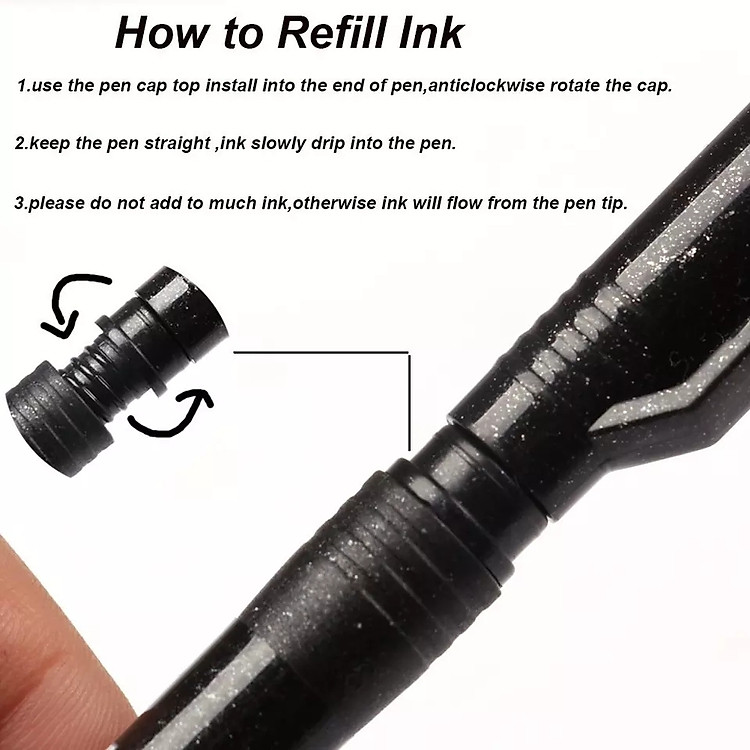 Bút Dạ Lông Mực Đen Baoke (Hộp 12 cái) - Ảnh 6