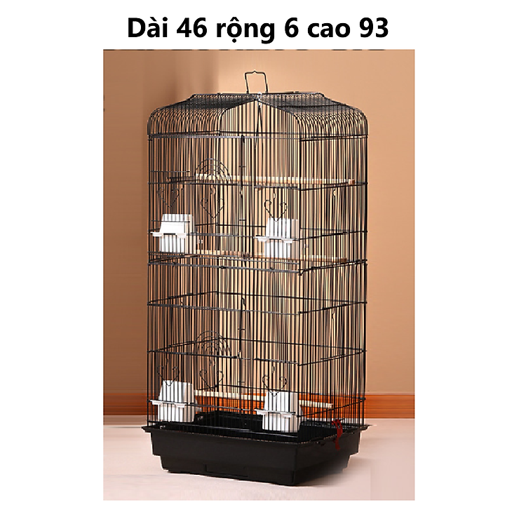 1 lồng (mã T7) dài 46cm rộng 36cm cao 93cm dùng nuôi các dòng chim, vẹt (thép sơn tĩnh điện)