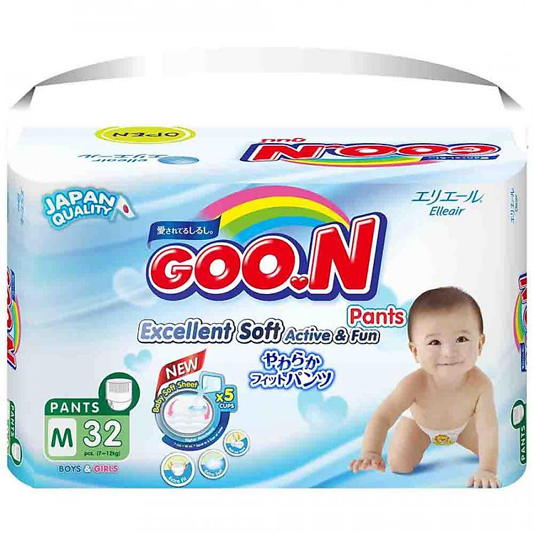 Tã Quần Goo.n Slim Gói Đại M32 (32 Miếng)