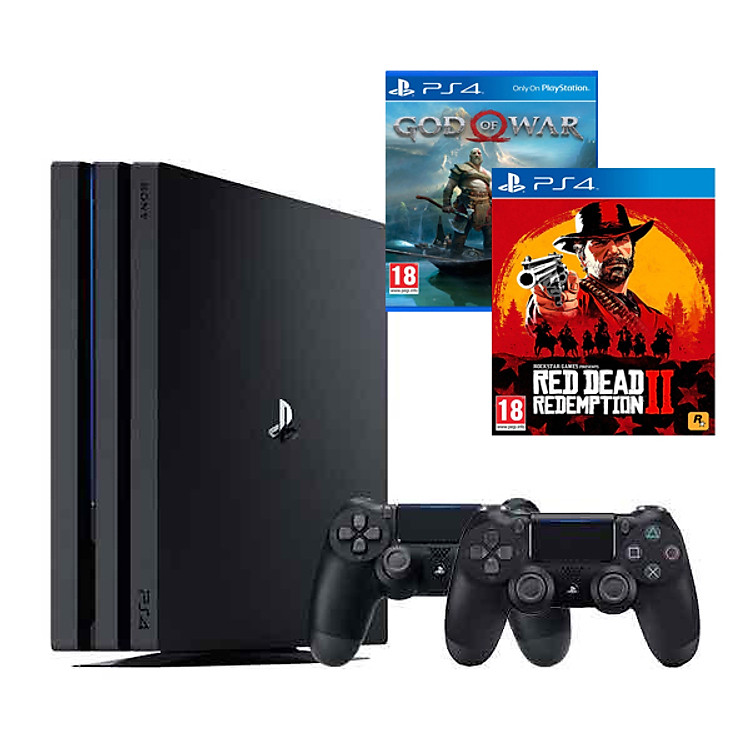 Bộ ps4 pro bundle red dead redemption 2 Standard + đĩa game godofwar 4 - Hàng chính hãng