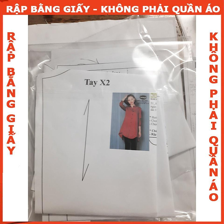 Rập giấy A0 đầm bé gái mã R77 (6 chiếc) - Ảnh 5