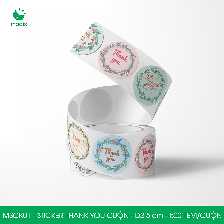 Sticker Thank You tròn (500 cái) - Ảnh 5