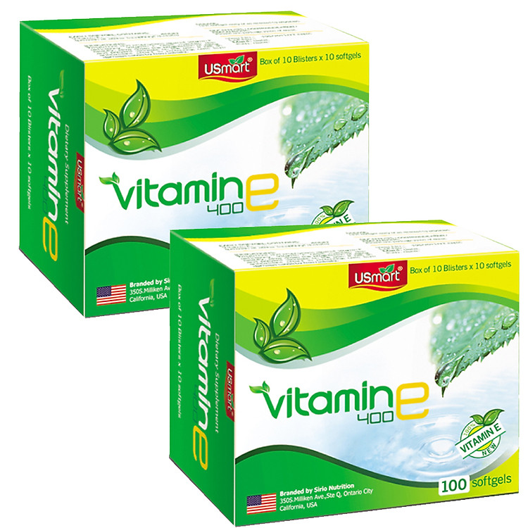 Combo 2 Hộp Thực Phẩm Chức Năng Viên Nang Mềm Bổ Sung Vitamin E 400 Làm Đẹp Da Sirio Pharma (100 viên)