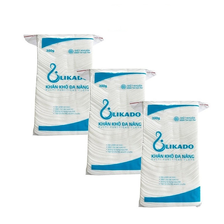 Combo 4 Bịch Khăn Vải Khô Likado Đảm bảo Ưu đãi - Hình ảnh 2