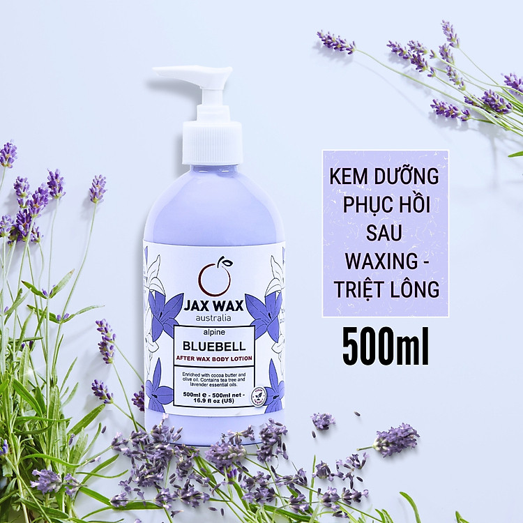 Kem dưỡng sau wax lông Jax Wax Australia Bluebell 3 size