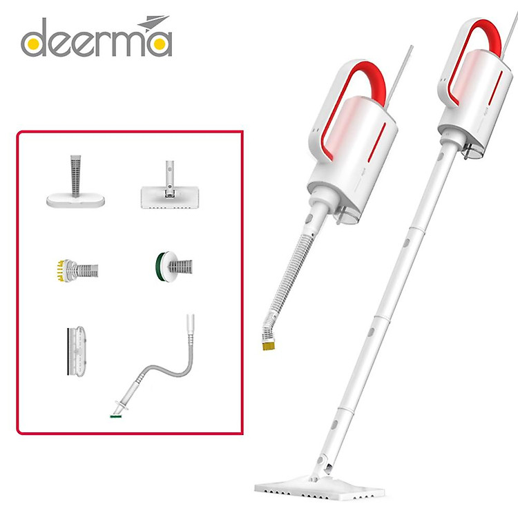Deerma Multifunctional Handheld Steam Cleaner ZQ610 With 5 Brush Heads 1600W Lightweight Kitchen Cleaner Steam Glass