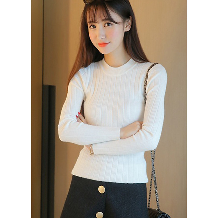 Áo len cổ 3 phân chất mềm mịn đẹp (nhiều màu)