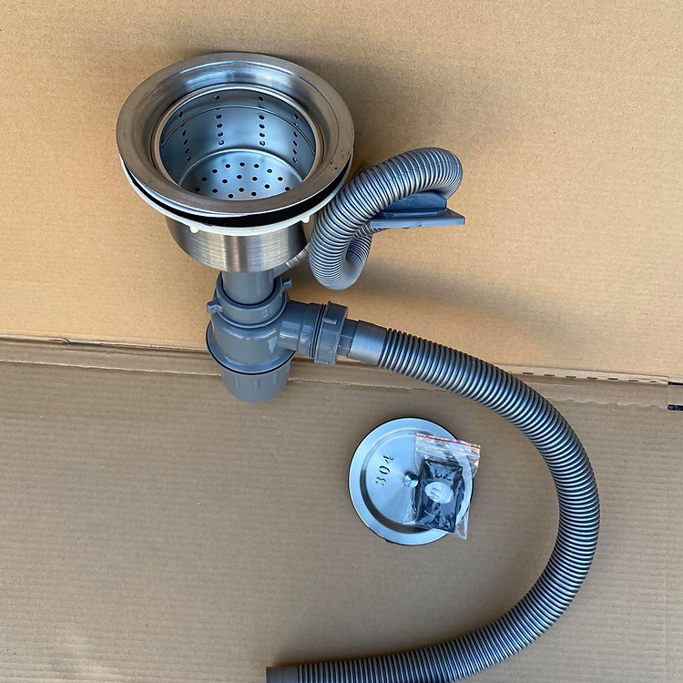 Bộ xả chậu rửa chén bát inox 304 cao cấp loại dày chính hãng.