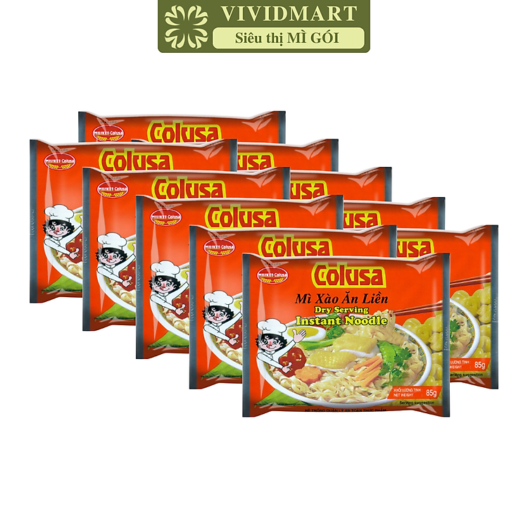 COLUSA - Mì xào ăn liền Colusa, Mì xào Colusa, Mì xào ăn liền Miliket, Mì xào cao cấp Colusa (85g/gói)