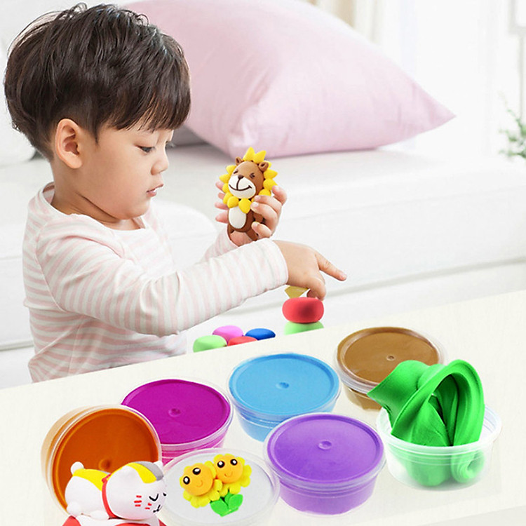 Đất sét nặn tự khô 12 màu siêu nhẹ - Ảnh 3