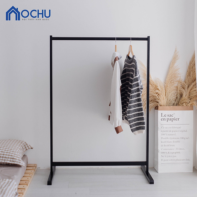 Giá Treo Quần Áo Gỗ Thông - Single Hanger - Black