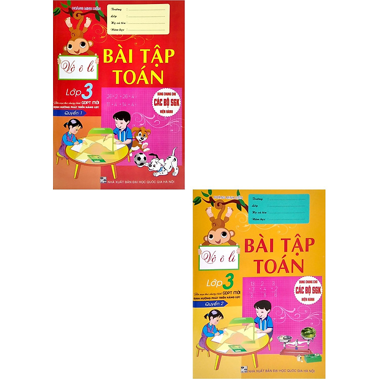 Combo Vở Ô Li Bài Tập Toán 3 (Biên Soạn Theo Chương Trình GDPT Mới Định Hướng Phát Triển Năng Lực) (Bộ 2 Cuốn) (HA)