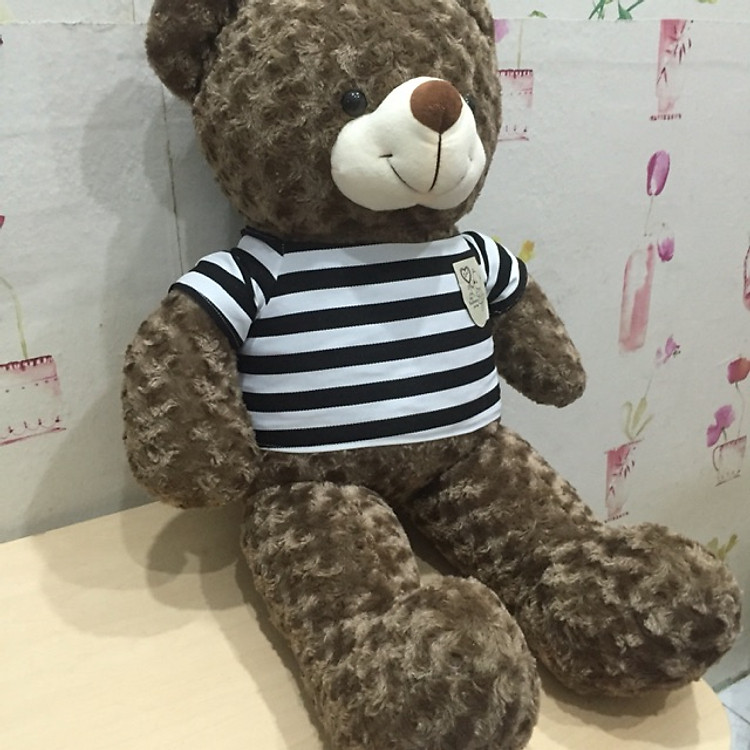 Gấu bông teddy khổ 1m màu khói