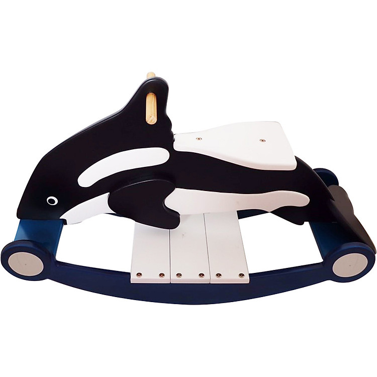 Bập Bênh Hình Con Cá Màu Trắng Đen